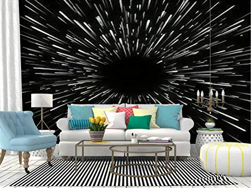 RECETHROWS Mural de pared con fondo abstracto Star Warp Hyperspace Peel and Stick, papel tapiz autoadhesivo grande para pared extraíble