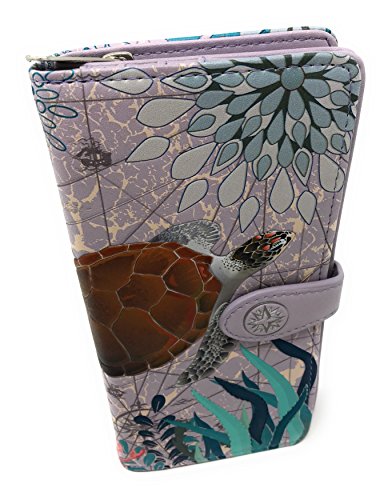 Shag Wear Sea Turtle Large Animal Wallet for Women and Teen Girls Vegan Faux Leather 7