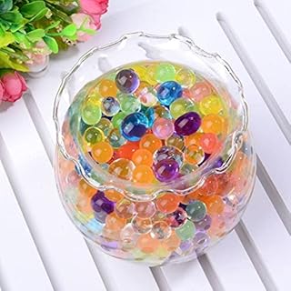 Rydowenna 3000PCS Water Beads , Rainbow Mix Growing Balls Multi-Color Pearl Shaped Hydrogel Crystal Soil Small Gel Water Beads Fine Motor Skills Sensory Toy Set for Plant/Wedding/ Home Decoration