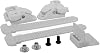 Bont Skates - Standard Replacement Buckle Kit with 11cm Ladder - Fits Skate or Cycling Shoe - Pair - White