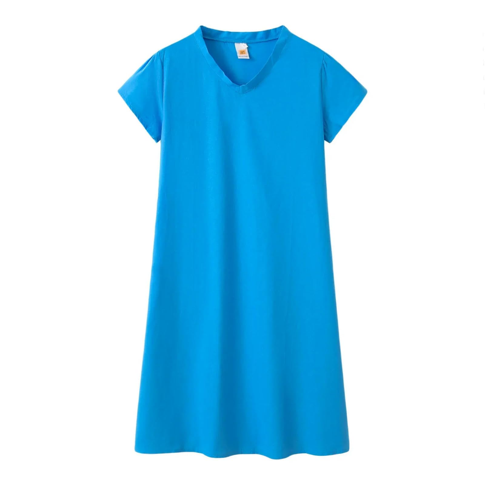 Robe à manches courtes col en V pour vos terrasses d'été