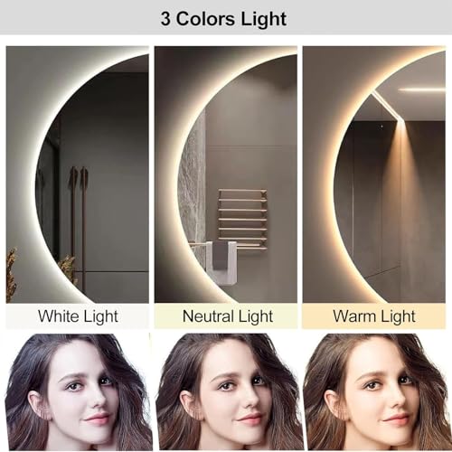 Miroir LED de salle de bain contre la buée avec lumière réglable
