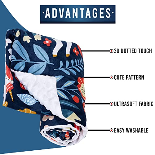 Lil Snuggers Soft Plush Hooded Baby Blankets For Boys And Girls With Double Layer Dotted Backing- Minky Unisex Hooded Toddler Blanket With Colorful Unicorn Pattern For Nursery,Stroller,Crib- 31”X40.5” #TOP2