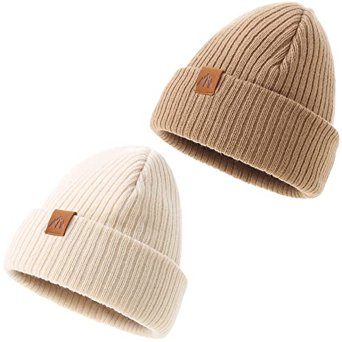 Lmlalml 2 Pack Beanie For Baby Boys Soft Knit Baby Winter Hat Stripe Warm Baby Beanies #TOP12