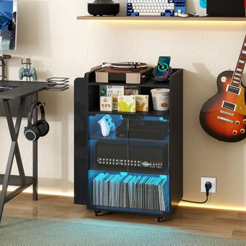 YU YUSING Vitrine en Verre pour Collection avec Éclairage RGB 20 Couleurs, 8 Étagères, Prise...