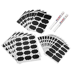 Niet giftig 252 stks Matte Textuur Schoolbord Stickers, Schoolbord Label, Waterdicht Herbruikbare Veilig voor Wijnglazen Potten Thee Dozen Koffie