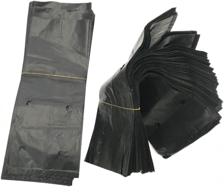 Seedling Bag Plastic Nursery Bag Plant Grow Bag Tree Planting Bag for Plant Growth 200PCS 8 * 18cm Garden.