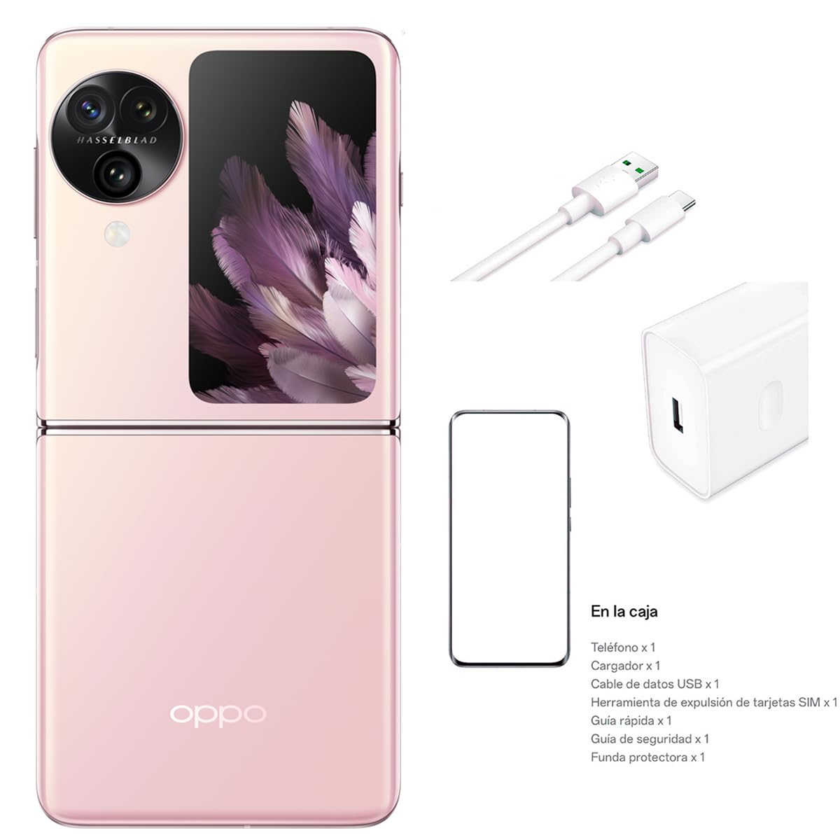 OPPO Find N3 Flip 5G Rosa + 12GB + 256GB + Cámara 50MP, 6.8