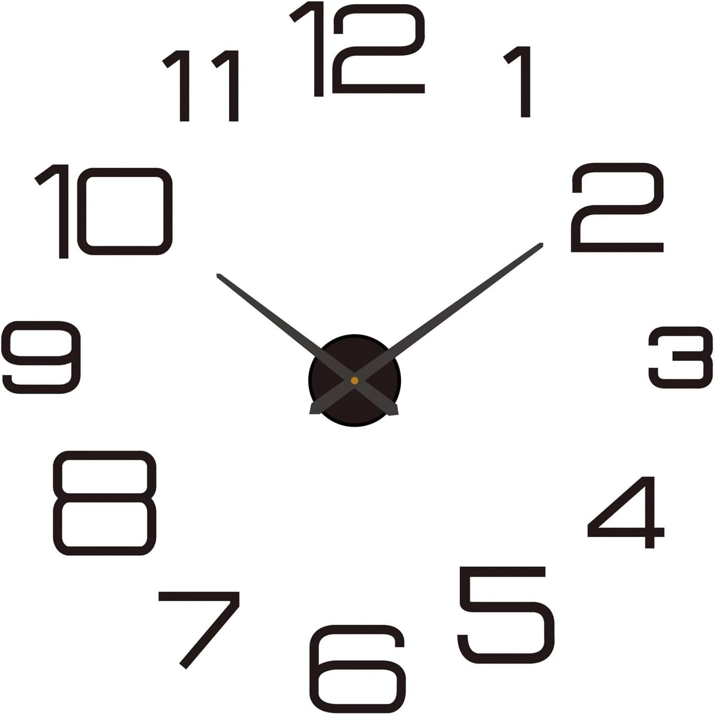 Clock Numbers 2sets Large Roman Numeral Acrylic Mirror Wall Clock Sticker Fashion DIY Quartz Clocks Watch Home Decoration Living Room Stickers(011 Gold)