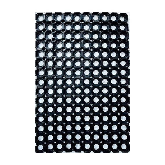Goodpecker Mats PVC Hollow Rubber Outdoor Door Mat for Home/Bathroom