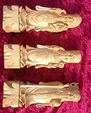  Set de 3 sages chinois en bois exotique