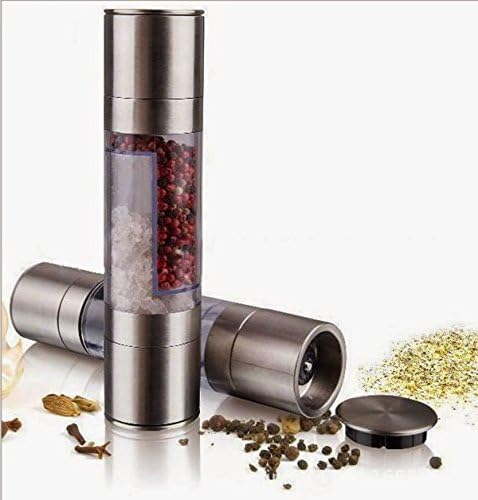 Twist & Grind - 2 in 1 Salt and Pepper Grinder Mill - Stainless Steel - Catering Quality - 2in1 Combined Dual Ended Salt Pepper Grinders and Mills