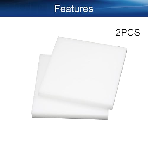 Miniatura 9 de Bettomshin 2 láminas POM de polioximetileno, 7.874in x 5.906in x 0.197in de largo x ancho x grosor, cuadradas blancas para mecanizar en tornos