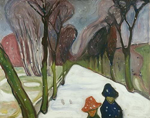 Tableau Toile Nouvelle neige dans l'avenue Munch pour habiller un grand mur vide
