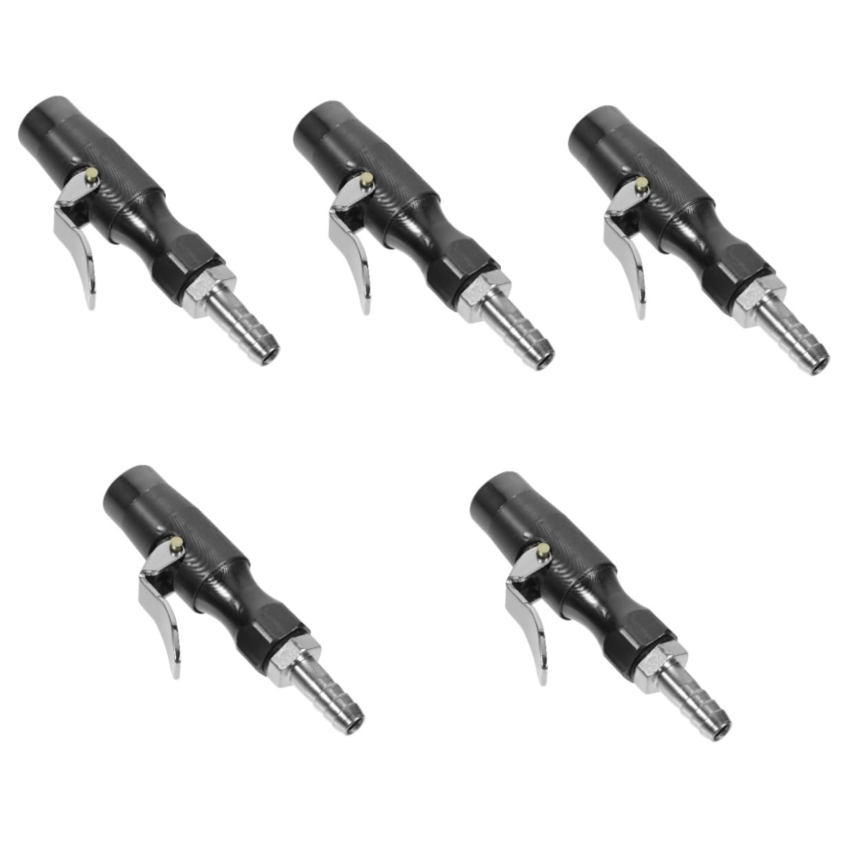 ULTECHNOVO 5pcs Car Tire Air Chuck Locking Tire Inflator Tool Sturdy Construction for Air Compressor Accessories Compact Design for Easy Storage and Use Compatible Threaded Valve