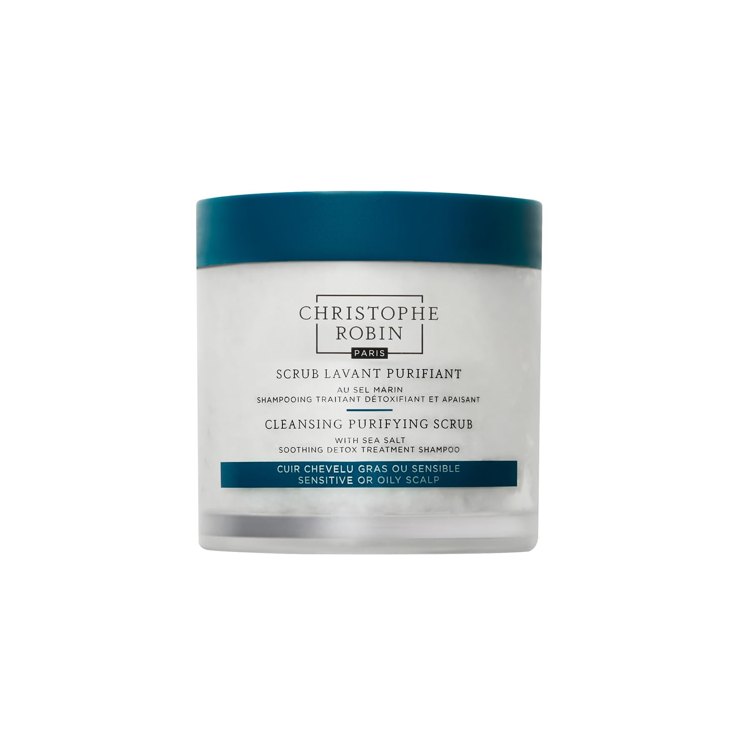 Christophe RobinCleansing Purifying Scrub with Sea Salt 250ml – Exfoliating Scalp Treatment, Removes Impurities & Detoxifies, Soothes & Refreshes Scalp