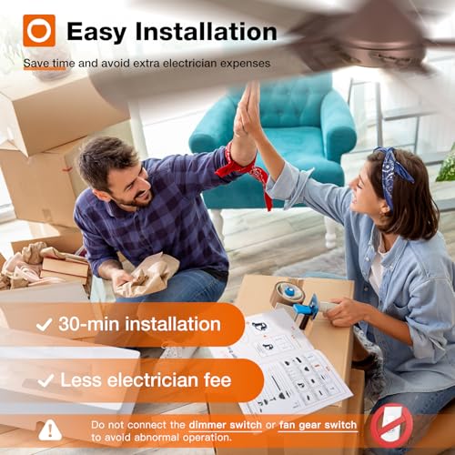 Image of addlon Ceiling Fans with Lights, 52 Inch Low Profile Ceiling Fan with Light and Remote Control, Flush Mount, Reversible, 3CCT, Dimmable, Quiet, Brown Ceiling Fan for Bedroom Indoor /Outdoor Use