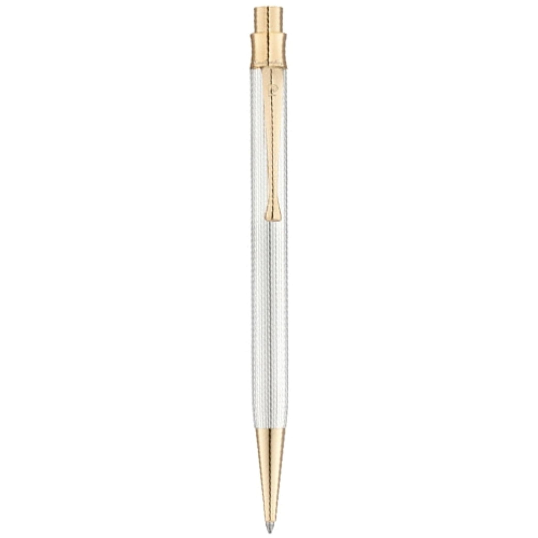 Bolígrafo de Plata maciza y Oro de 24 kilates Grabado con tu nombre y presentado en elegante Estuche para Regalo