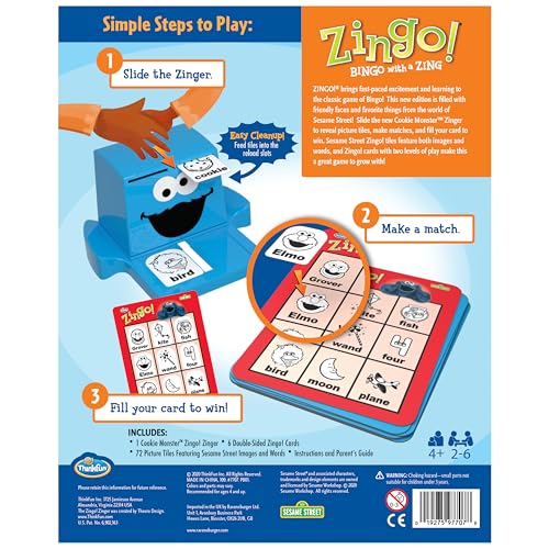 Sesame Street Zingo - Juego de mesa para desarrollar lenguaje miniatura 6