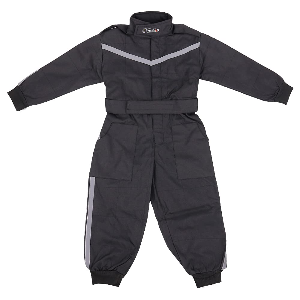 Zorax Black XL (11-12 Years) CUB Kids Children Motocross Suit - ATV Dirt Quad Bike Karting Motorbike Clothing
