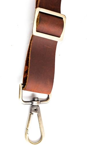 Miniatura 4 de Luchuan Delantal de herramienta de lona encerada impermeable con cinturón ajustable de cuero genuino (Negro)