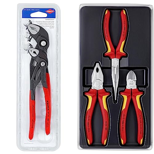 KNIPEX Zangen-Set (SB-Karte/Blister) 00 31 20 V01 + KNIPEX Elektro-Paket (SB-Karte/Blister) 00 20 12