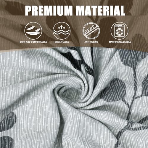 Image of SearchI RV Dinette Cushion Covers, Stretch Camper Cushion Slipcovers for Travel Trailer Couch RV Booth Seat, Replacement Camper Sofa Chair Protector (1 Backrest Cover & 1 Bench Cover, Leaf Pattern)
