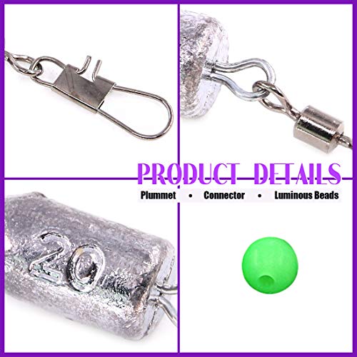 image for Swpeet 86 Pieces 9 Sizes 5g-35g Fishing Weights Bullet Sinker Rolling 