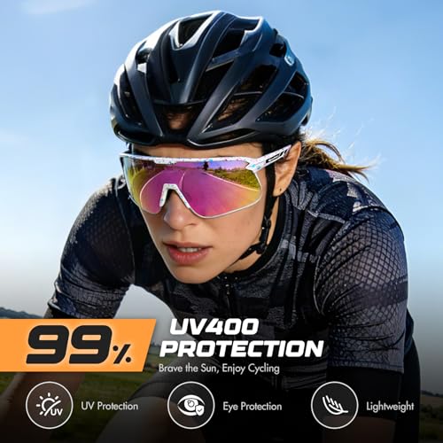 Image of BangLong Sports Sunglasses, UV400 Cycling Glasses for Men Women