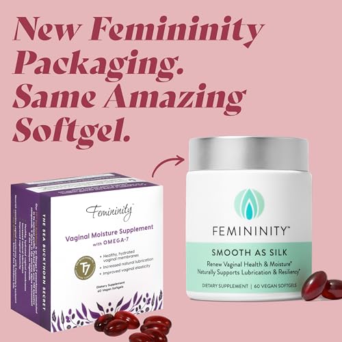 Femininity-Smooth-as-Silk-60-Day-Refill-for-Vaginal-Dryness-120-Softgels--Sea-Buckthorn-Oil-with-365mg-Omega-7-Omega-3-and-Omega-9