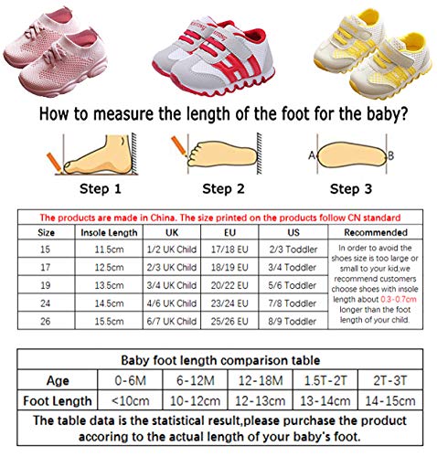 DEBAIJIA Peuter Schoenen 0-3 T Baby Eerste Wandelschoenen Kid Schoenen Effen Trainers Antislip Ademend lichtgewicht EVA… - Image 8