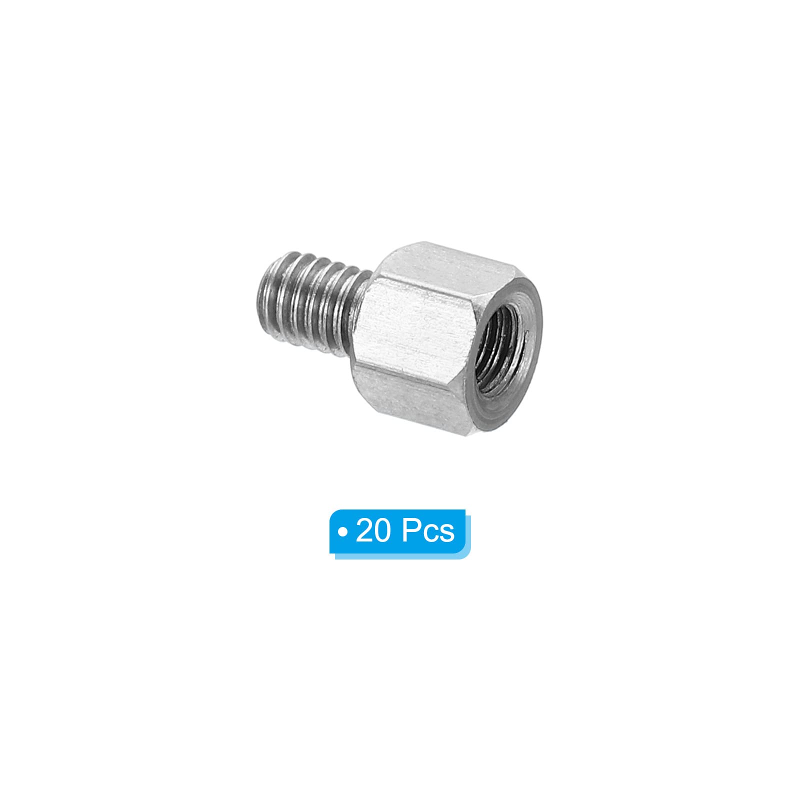 PATIKIL M3x4mm+4mm Male-Female Hex Standoff, 20 Pack Stainless Steel PCB Standoffs Screws for Motherboards Computer Cases - Image 3