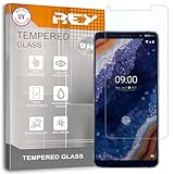 REY Protector de Pantalla para Nokia 9 PUREVIEW, Cristal con Doble Protección UV, Vidrio Templado Premium 9H+ REY Protector de Pantalla para Nokia 9 PUREVIEW, Cristal con Doble Protección UV, Vidrio Templado Premium 9H+