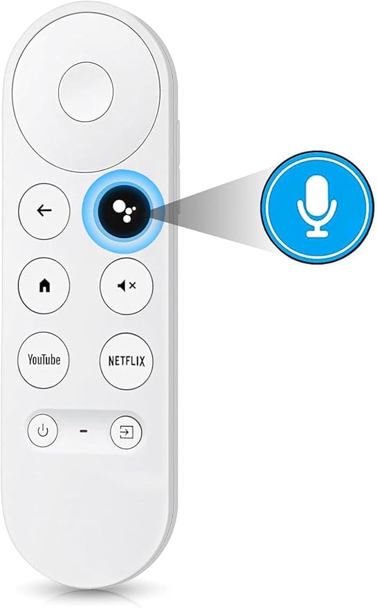 Upgrade Voice Remote for Google Chromecast 4k Snow TV, G9N9N Replacement Remote