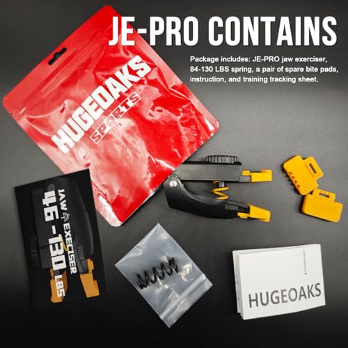 JE-PRO Jaw Exerciser for Men and Women, Resistance Adjustable, 46-130 LBS, Jaw, Face and Neck Exerciser, Powerful Jawline Trainer - Slims and Trims The Face