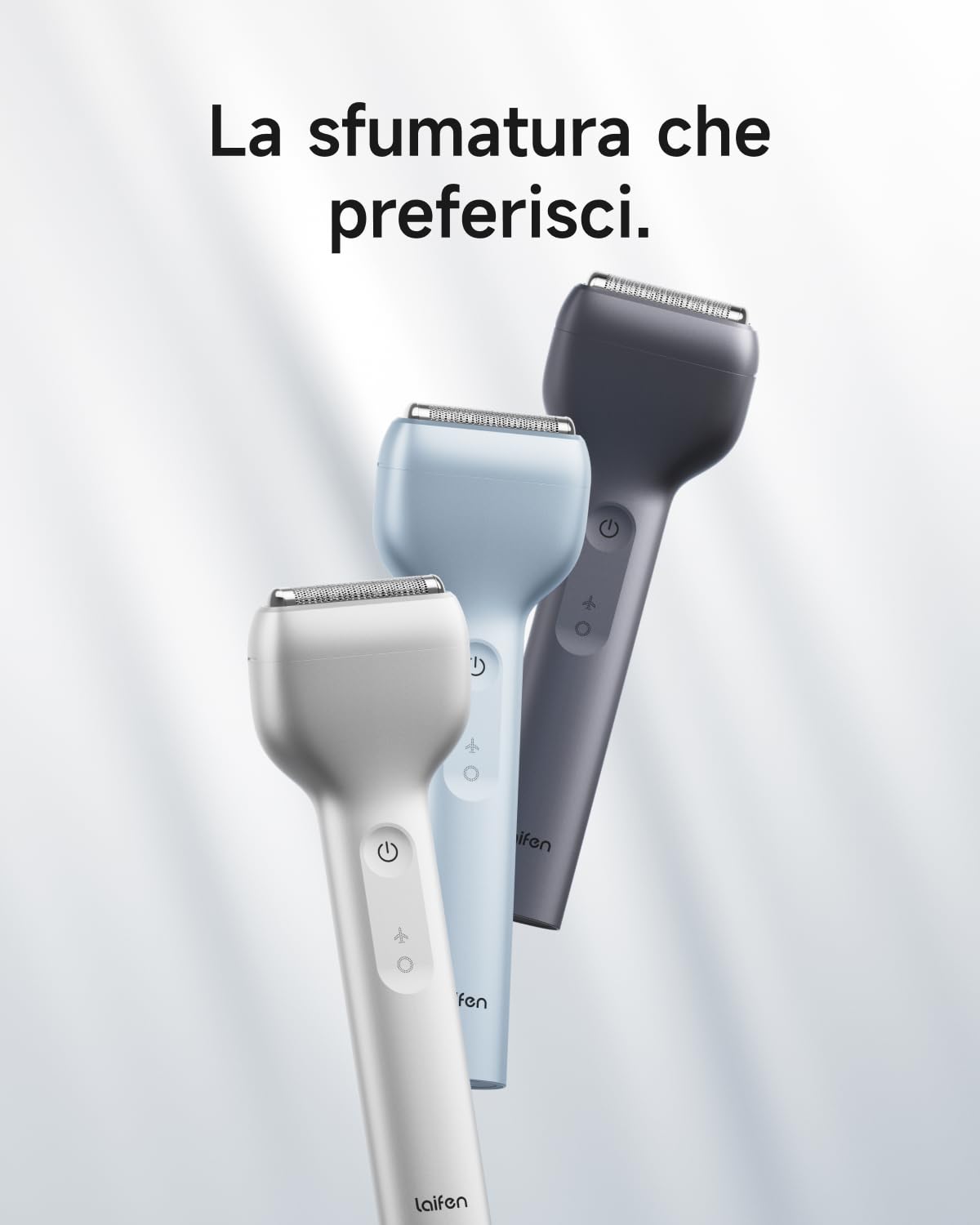 Laifen T1 Pro Rasoio Elettrico, Regolabarba Uomo con Motori ad Alta Velocità Proprietari, 12.000 tagli/min, 3 Trimmer per peli lunghi, Durata della Batteria di 120 Minuti, Impermeabilità IPX7