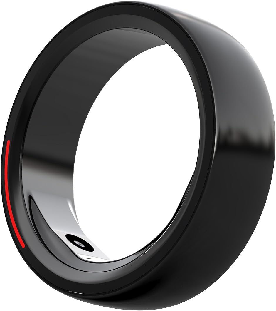Bague connectée fitness coloris noir – Taille 10 (US) / 62-63 (FR) [Newgen Medicals]