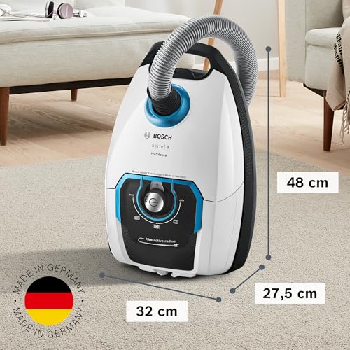 Bosch Staubsauger mit Beutel ProSilence Serie 8 BGB75XSIL, Bodenstaubsauger, ideal für Allergiker, Hygiene-Filter, 10 Jahre Motorgarantie… – Ansicht 2