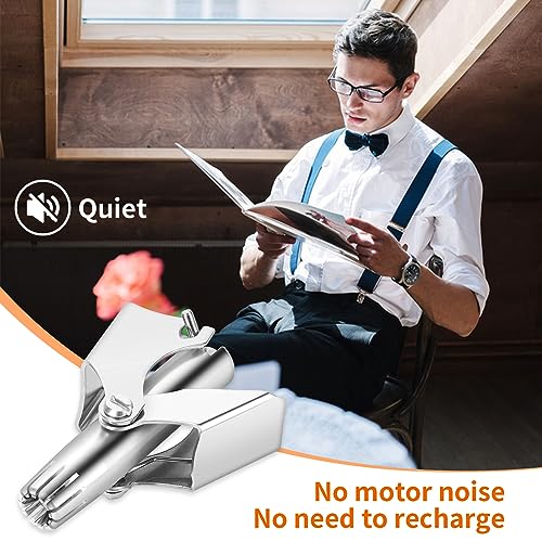 TIESOME Nasenhaarschneider Trimmer, Edelstahl Nasentrimmer mit Pinsel für Nase Koteletten...