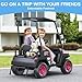 LIGIANT R9 24V Ride on Toys for Big Kids, 4-Seater Kids' Car, Golf Cart Max. Capacity: 264 Lbs, 4WD Ride on Car w/Remote Control, Detachable Awning, Spring Suspension, Music/Story/Power Display