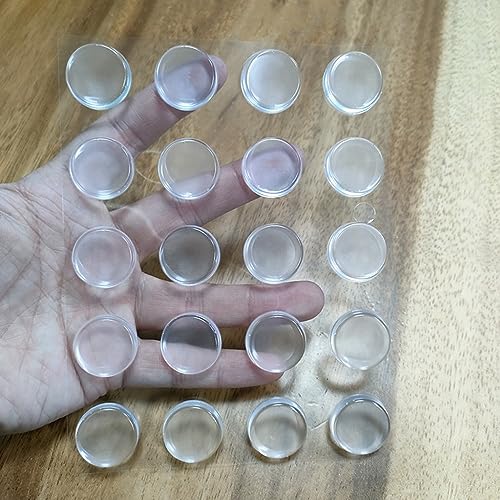 Uni-Fine Elastikpuffer Transparent 22 mm, Möbelpuffer Gummipuffer Selbstklebend, Schutzpuffer, Anschlagdämpfer, Bumper Pads für Tür Puffer Furniture