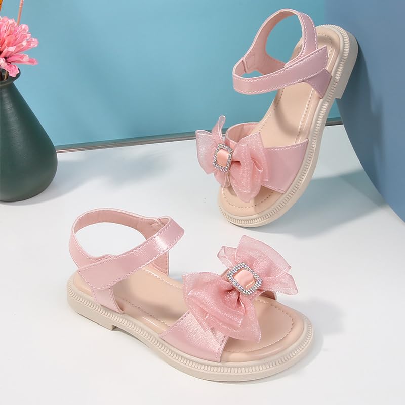 Image of kkdom Girls Cute Heart Sandals Open Toe Summer Flats Dress Sandals Shoes