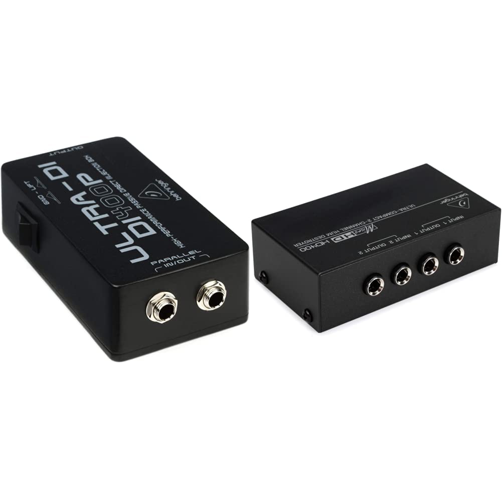 Behringer ULTRA-DI DI400P Passive Hochleistungs-DI-Box & HD400 Ultrakompakter 2-Kanal Brummzerstörer