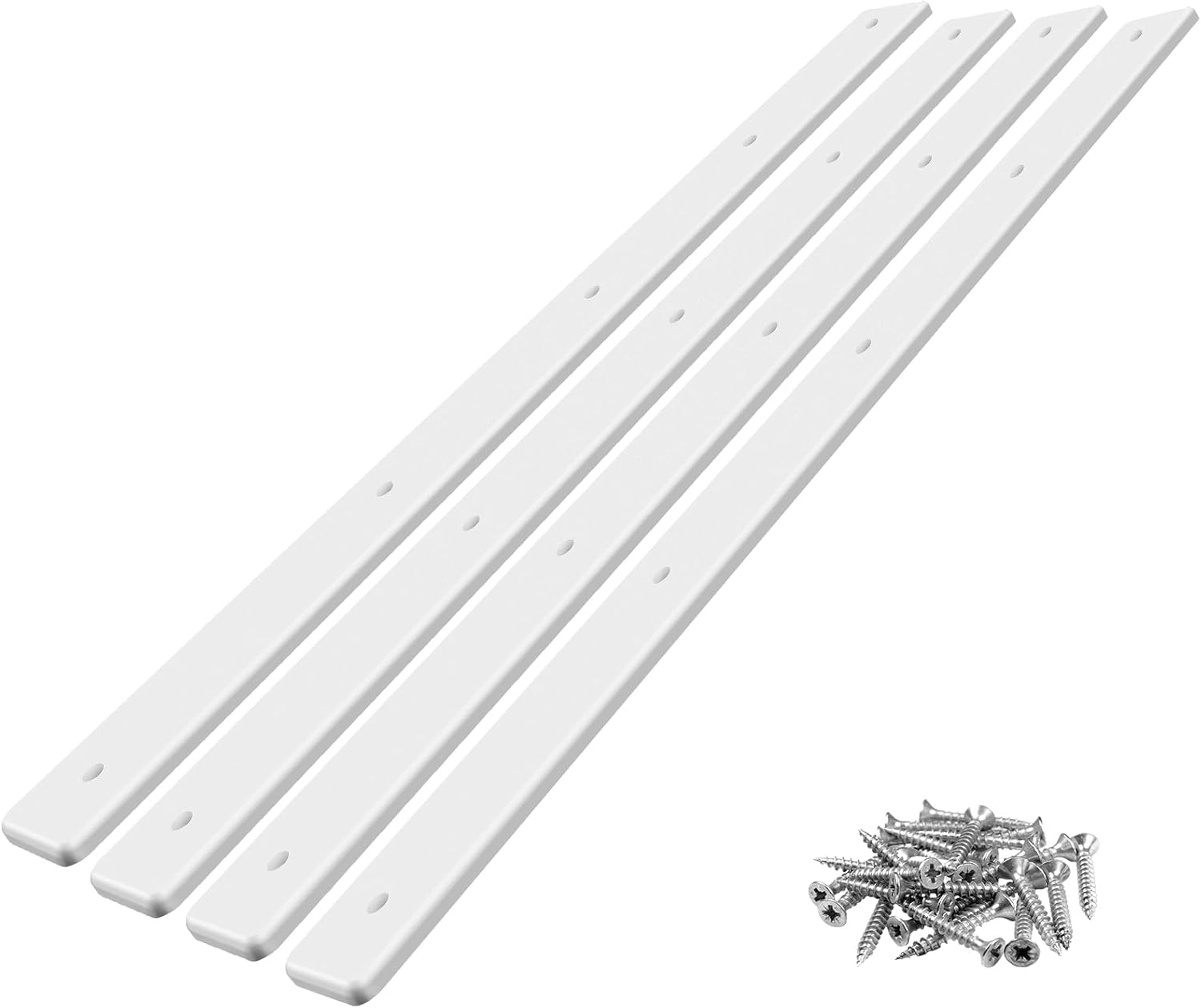 4 Kit Trailer Bunk Glides, Heavy Duty Boat Trailer Bunk Slides Pads Smoother Boat Glides Guides Board with Screws for Launching and Loading Easier