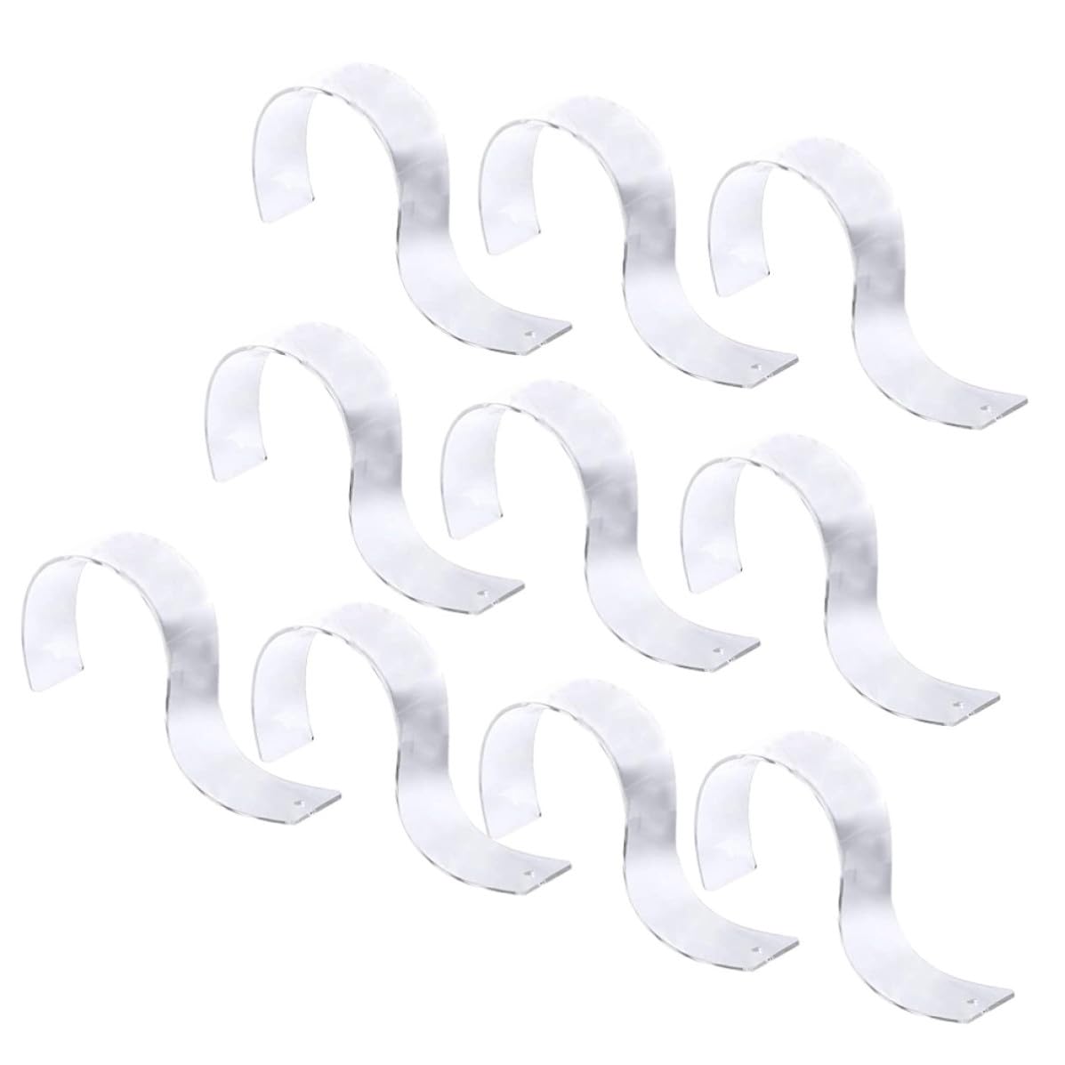 BESTOYARD 10stücke Teiliges Transparentes S Form Acryl Gürtel Display Regal Multifunktionale Gürtelhalter Ständer für Laden Supermarkt und Heimdekoration Kratzfreie Oberfläche Stabiler
