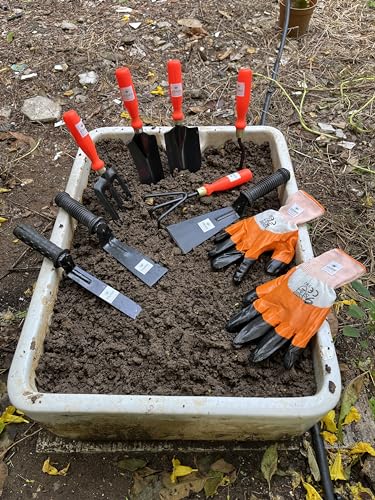 Utkarsh Garden Pruner Cutters, Gloves, Big & Small Hand Trowels, i Weeder, Cultivator, Fork for Indoor/Outdoor Gardening Tools Set for Soil | Durable Home Garden Tools Combo - Pack of 7 Tools