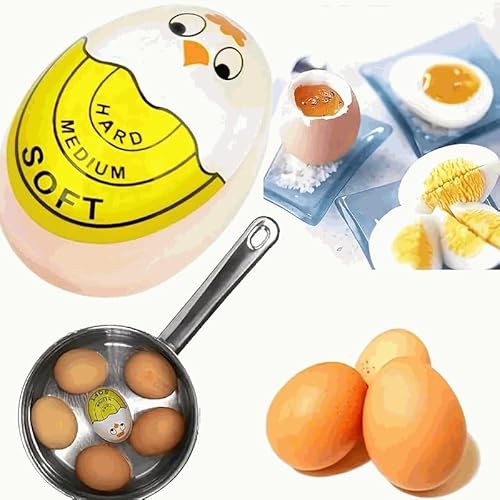 CHEFZOCO Temporizador De Huevos Cocidos, Indicador de Cocción de Huevos, Medidor de Cocción de Huevos, Egg Timer, Temporizador para Cocción de Huevos, indicador Huevo Hervido Suave, Medio y Duro