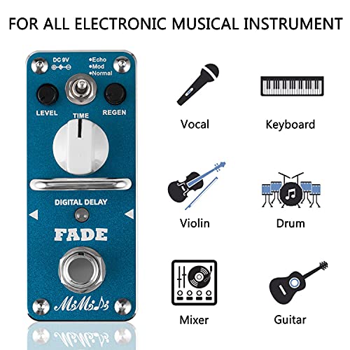 Mimidi Digital Delay Guitar Effect Pedal With True Bypass 3 Modes Portable Mini For Electric Guitar And Bass #TOP1