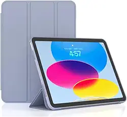 Case Capa Compatível Para iPad 9, 8, 7 Geração 10.2" 10.5" Slim Inteligente Com Suporte Caneta Proteção Anti-Impacto Auto Sleep Tampa Magnética (Cinza Azulado)