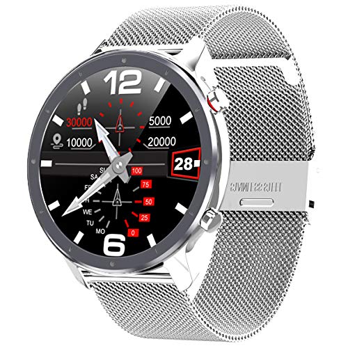 Smartwatch, Reloj Inteligente Impermeable IP68 Pulsera Actividad Hombre Mujer, Inteligente Reloj Deportivo Reloj Fitness con Pantalla Táctil Completa Pulsómetro Cronómetros per iOS Android